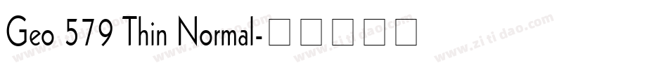 Geo 579 Thin Normal字体转换